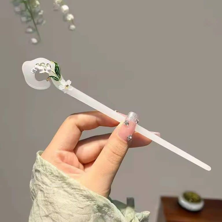 Epingle-a-cheveux-florale-en-resine-nacree-et-doree-8650