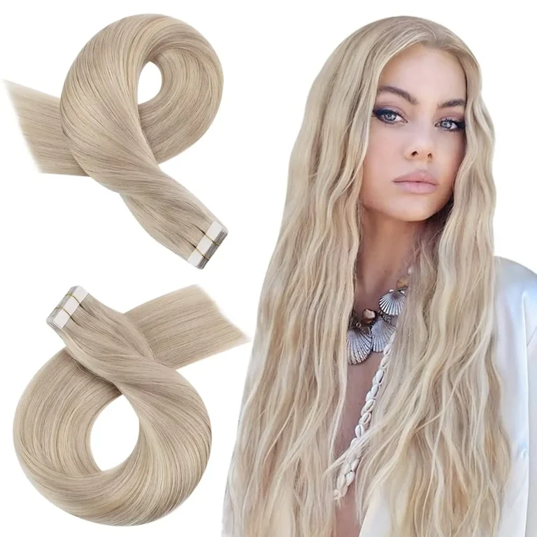 Extensions-a-Bande-Adhesive-Blond-Platine-Ondule-Leger-en-Cheveux-Humains-galerie-1752