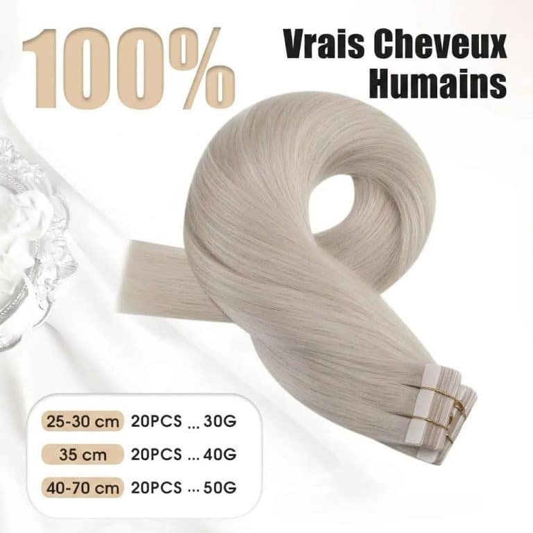 Extensions-a-Bande-Adhesive-Blond-Platine-Ondule-Leger-en-Cheveux-Humains-technique-1207