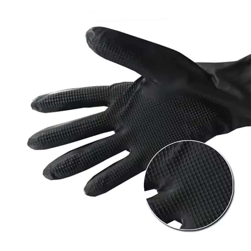 Guantes de protección de nitrilo negros antideslizantes para la coloración y los cuidados capilares