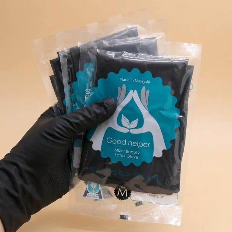 Gants-de-Protection-en-Nitrile-Noirs-Antiderapant-pour-la-Coloration-et-les-Soins-Capillaires-picture-9837