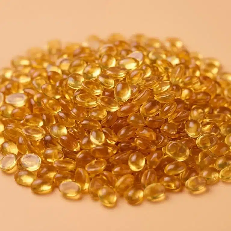 Grains de colle à la kératine ambré pour fixation d’extensions capillaires