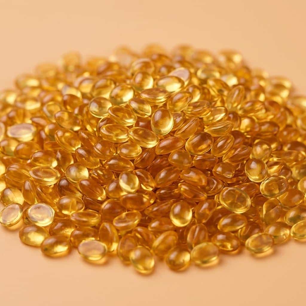 Amber keratin glue beads for fixing hair extensions