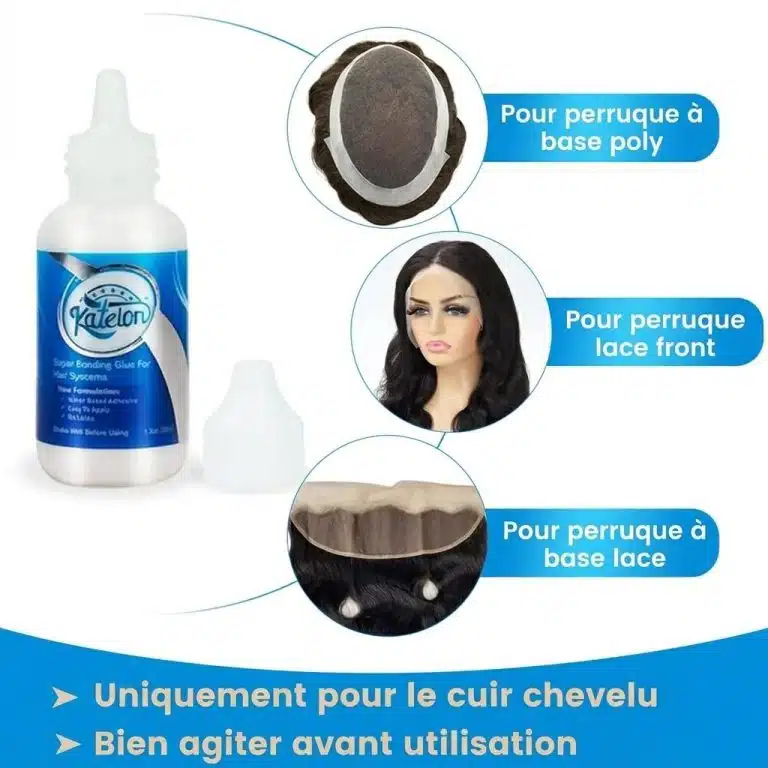 Kit d’entretien pour perruques avec cire, bonnets et dissolvant