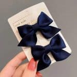 Lot-de-2-Barrettes-en-Forme-de-Nud-Satine-pour-Cheveux-galerie-6777