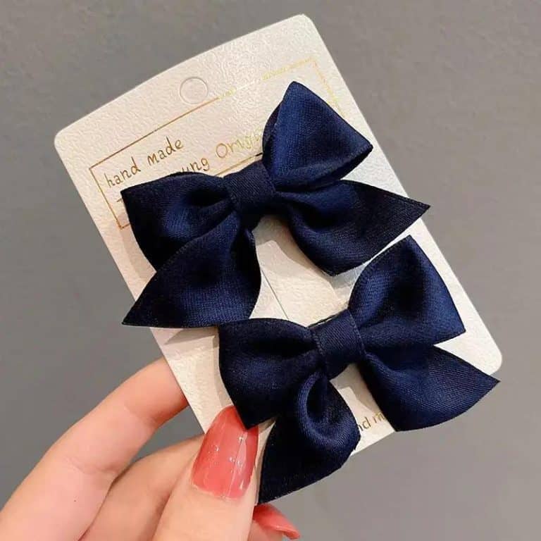 Lot-de-2-Barrettes-en-Forme-de-Nud-Satine-pour-Cheveux-galerie-6777