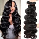 Lot-de-3-Meches-de-Tissage-Ondulees-Body-Wave-Noir-en-Cheveux-Naturel-galerie-9517