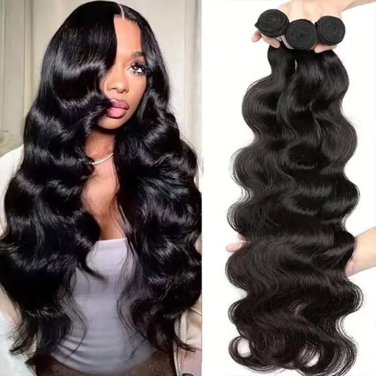 Lot-de-3-Meches-de-Tissage-Ondulees-Body-Wave-Noir-en-Cheveux-Naturel-galerie-9517