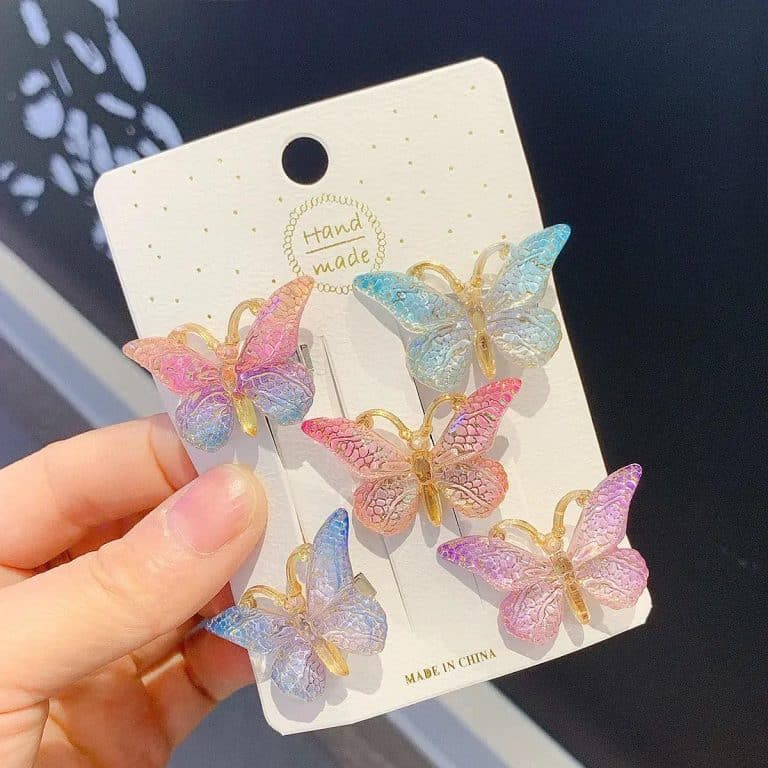 Lot-de-5-Pinces-a-Cheveux-Papillon-Multicolores-pour-Jeune-Fille-galerie-9343