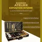 Mallette rigide de coiffeur en alliage d'aluminium avec double serrure et organiseur intérieur