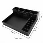 Organisateur-de-Bureau-pour-Outils-de-Coiffure-en-Simili-Cuir-Noir-Modulable-technique-5406