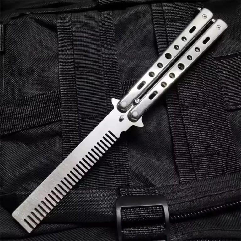 Peigne-Papillon-Pliable-en-Acier-de-Type-Balisong-galerie-8002-1