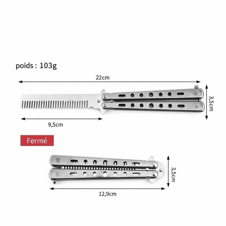 Peigne-Papillon-Pliable-en-Acier-de-Type-Balisong-technique-7220