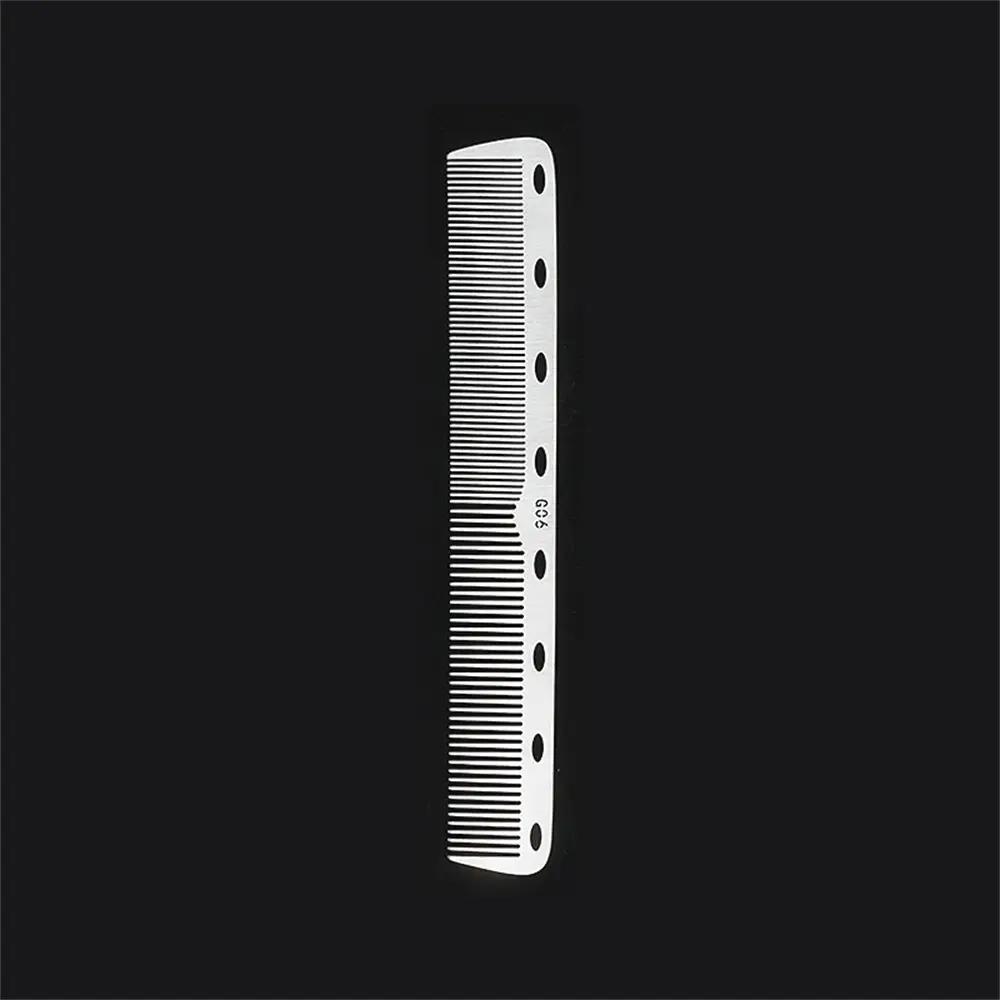 Peine profesional de acero titanio con dientes finos para peinar y desenredar - Peine largo 19,3 cm
