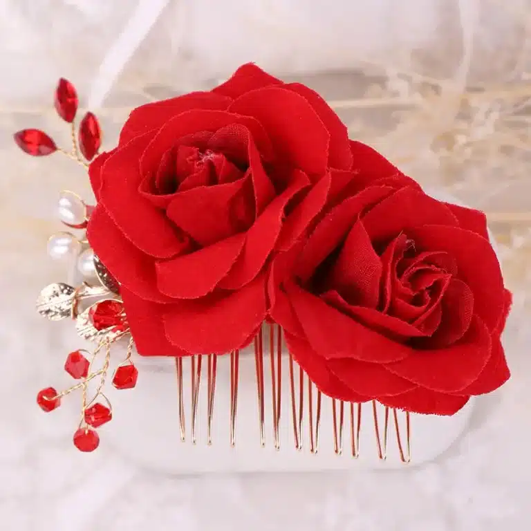 Peigne-a-Cheveux-Decoratif-avec-Roses-Rouge-et-Perles-galerie-4659