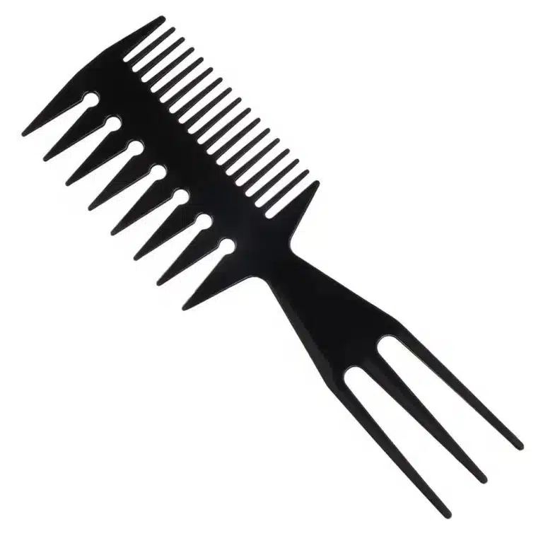 Peigne de coiffage multifonction à double face avec dents fines et larges pour démêler et coiffer