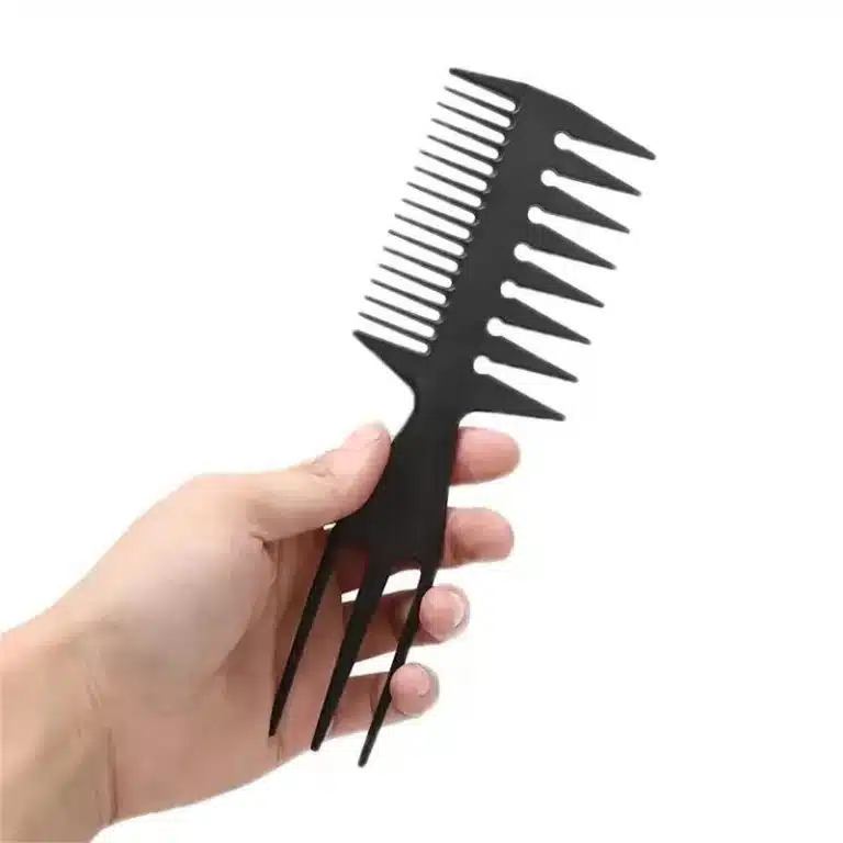 Peigne de coiffage multifonction à double face avec dents fines et larges pour démêler et coiffer