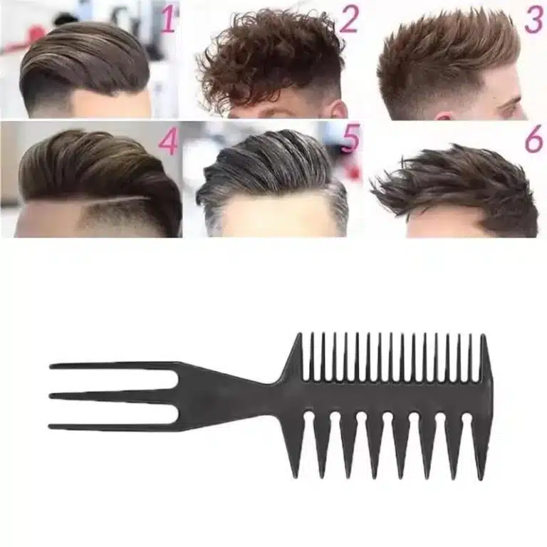 Peigne de coiffage multifonction à double face avec dents fines et larges pour démêler et coiffer