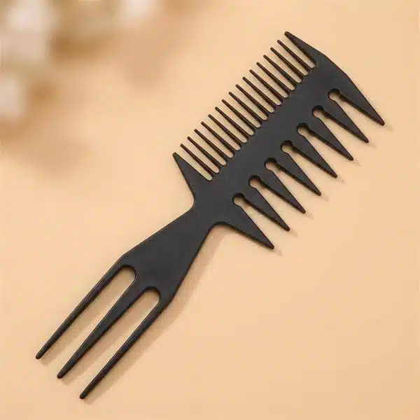 Peigne de coiffage multifonction à double face avec dents fines et larges pour démêler et coiffer