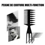 Peigne de coiffage multifonction à double face avec dents fines et larges pour démêler et coiffer