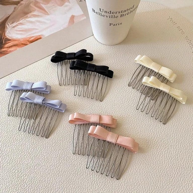 Peignes-a-Cheveux-avec-Nuds-en-Satin-pour-Chignon-et-Demi-queue-galerie-5139