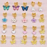 Perles-Decoratives-a-Spirale-Doree-pour-Tresses-avec-Papillons-et-Fleurs-galerie-5336