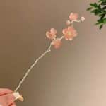 Pic-a-Cheveux-de-Fleurs-de-Cerisiers-Japonais-Roses-avec-Strass-et-Perles-galerie-1733