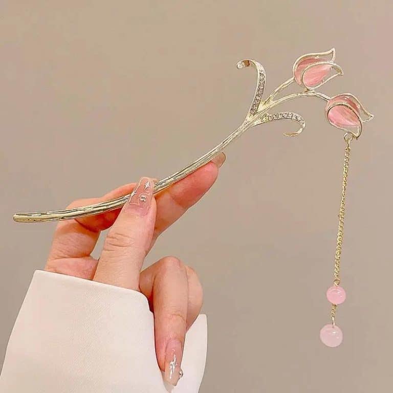 Pic-a-Cheveux-de-Fleurs-de-Cerisiers-Japonais-Roses-avec-Strass-et-Perles-galerie-3018