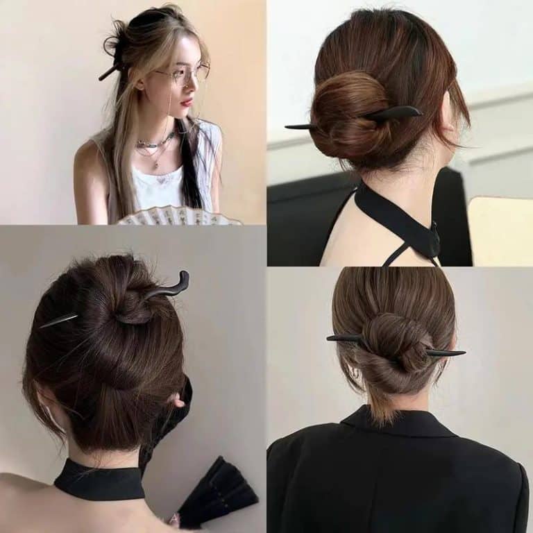 Pic-a-Cheveux-en-Bois-Noir-de-Style-Asiatique-avec-Extremite-Sculptee-galerie-2146-3