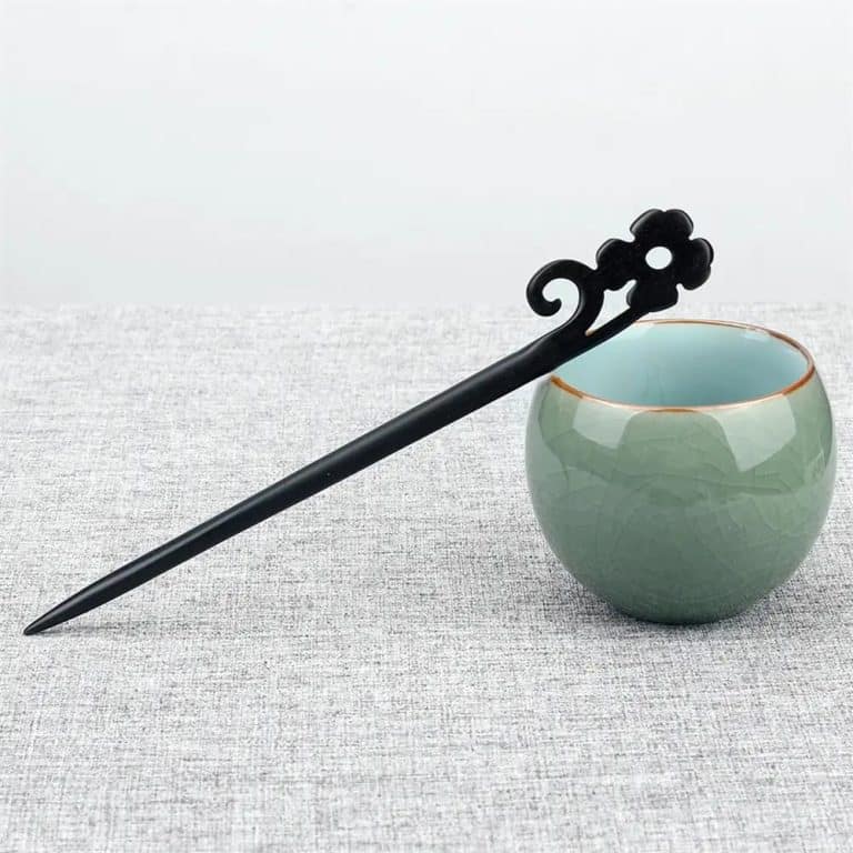 Pics-a-Cheveux-Decoratifs-en-Bois-Noir-avec-Motif-Sculpte-galerie-6431