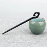 Pics-a-Cheveux-Decoratifs-en-Bois-Noir-avec-Motif-Sculpte-galerie-8202