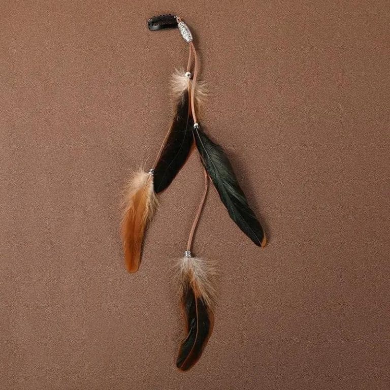 Pince-Decorative-a-Plumes-Boheme-avec-Cordons-et-Perles-galerie-1188