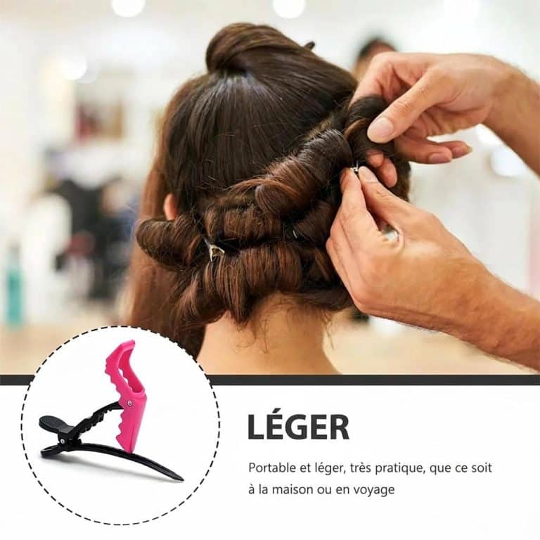 Pince-a-Cheveux-Aligator-de-Sectionnement-Antiderapante-en-lot-de-5-Pieces-technique-3311