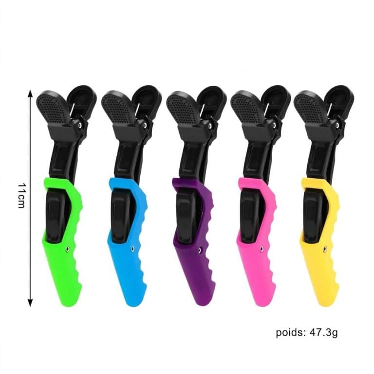 Pince-a-Cheveux-Aligator-de-Sectionnement-Antiderapante-en-lot-de-5-Pieces-technique-5631