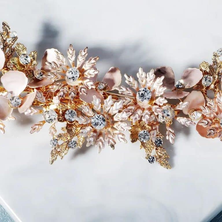 Pince-a-Cheveux-Decorative-Florale-avec-Strass-et-Finition-Nacree-galerie-2933-7