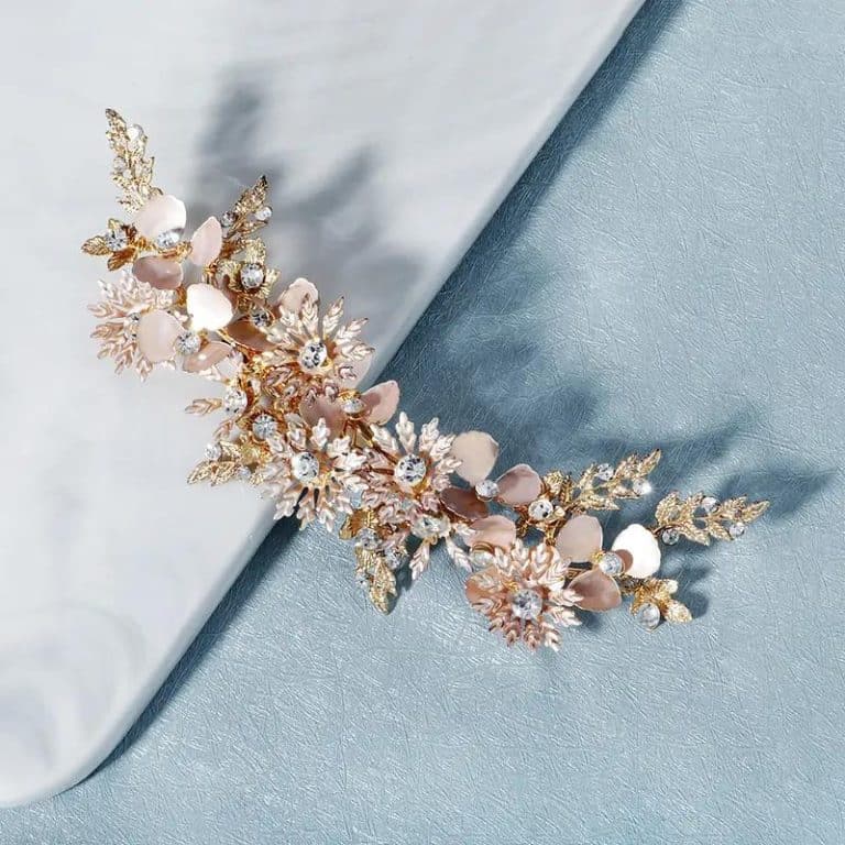 Pince-a-Cheveux-Decorative-Florale-avec-Strass-et-Finition-Nacree-galerie-3207-9