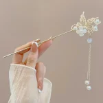 Pince-a-Cheveux-Style-Papillon-avec-Perles-et-Pampilles-galerie-4580