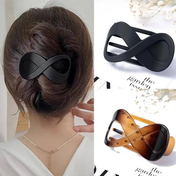 Pince a Cheveux avec Design Entrelace en Forme Dinfini