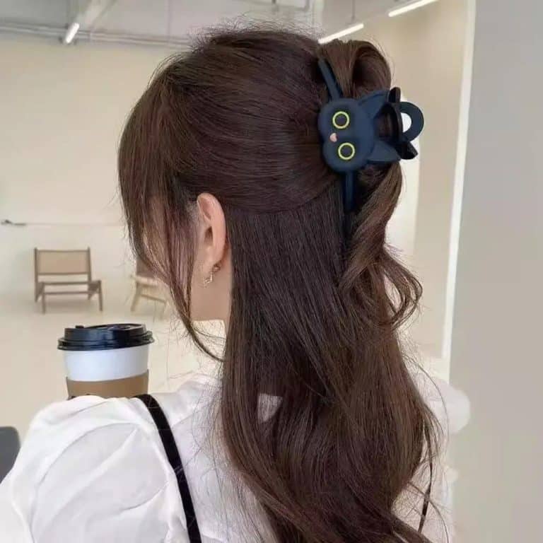 Pince-a-Cheveux-en-Forme-de-Chat-Kawaii-avec-Yeux-Jaunes-galerie-5870