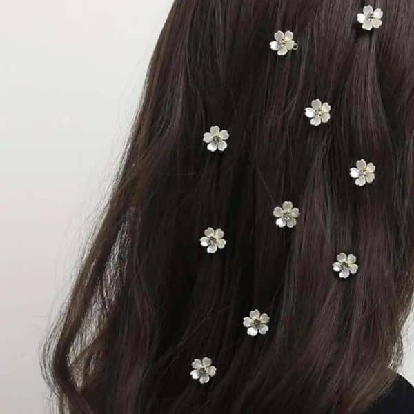 Pinces à cheveux décoratives en forme de fleur ou papillon