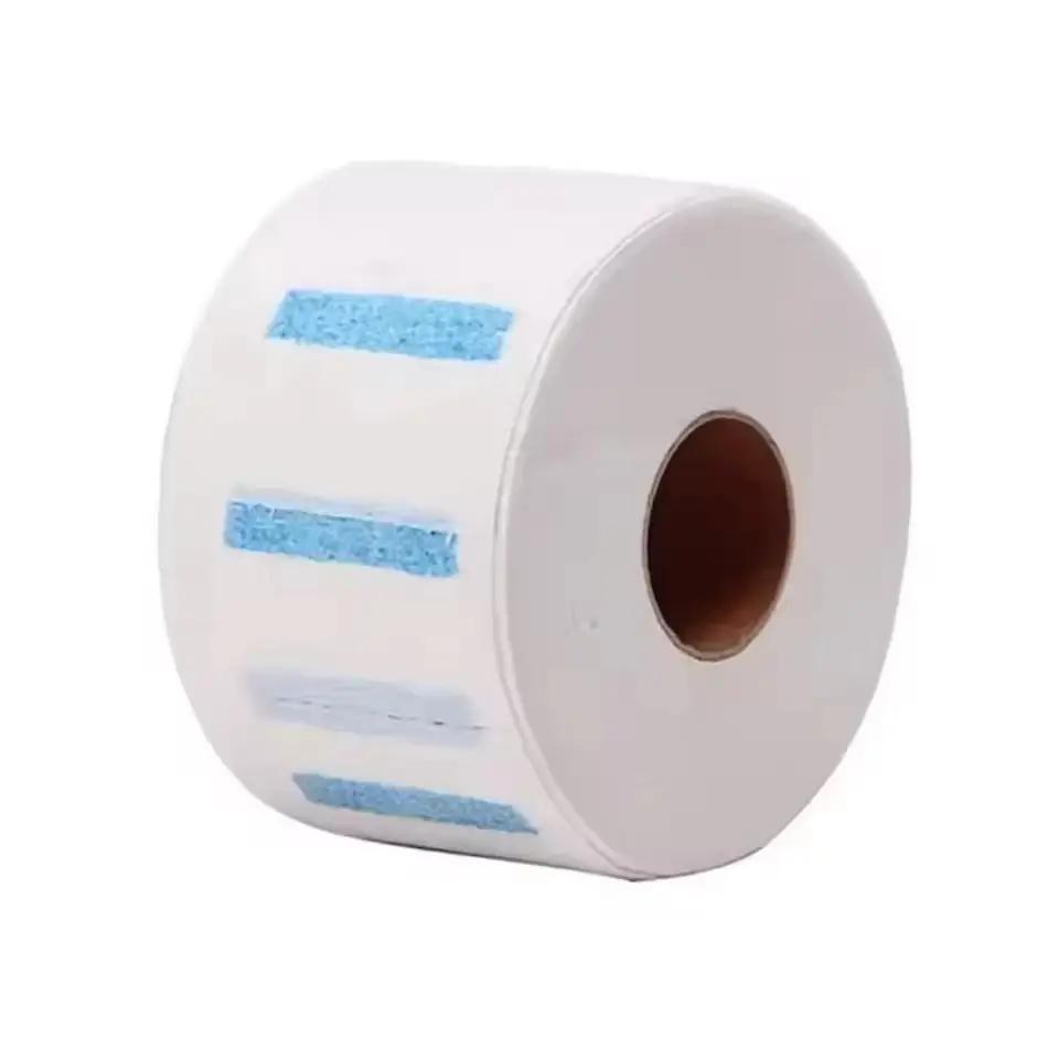 Rollo protector de cuello de papel desechable e impermeable para peluquería - Rollo sencillo blanco
