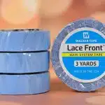 Double-sided tape for lace front wigs in a non-shiny finish