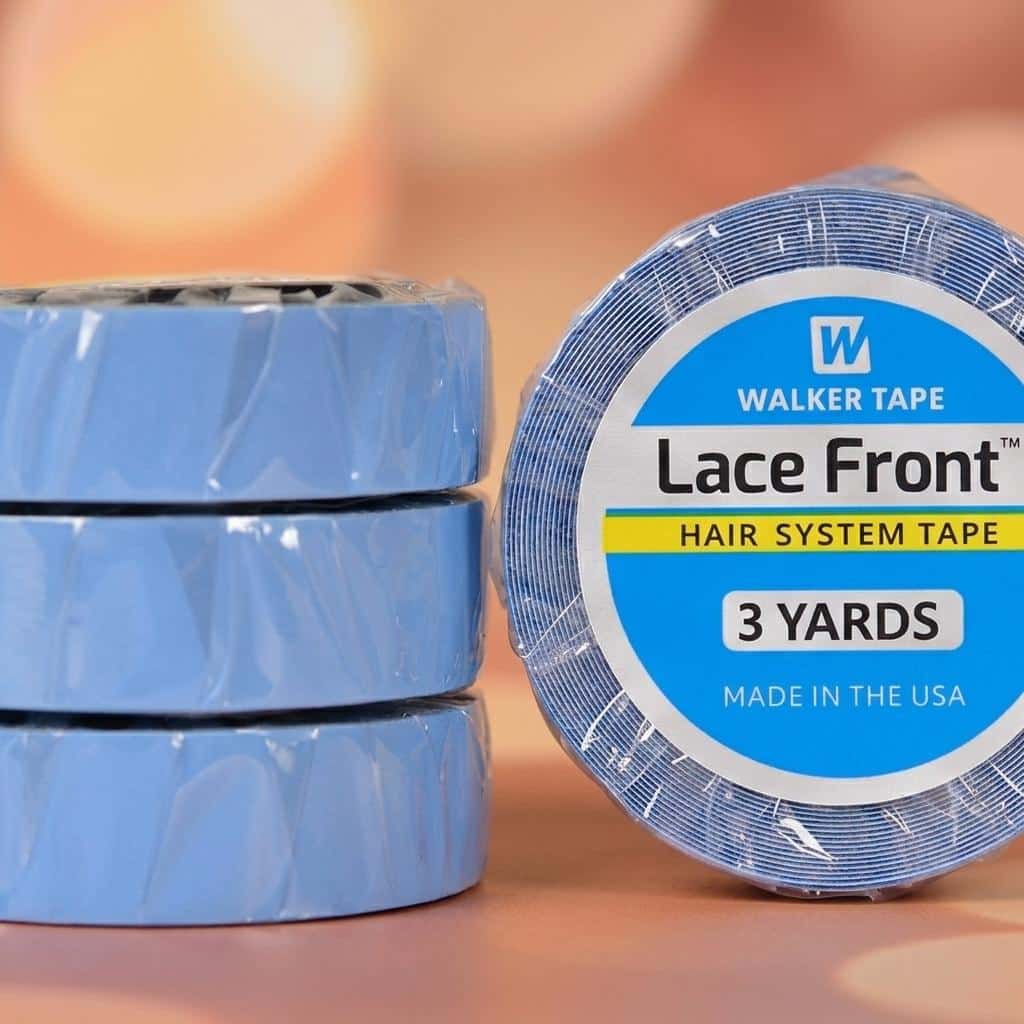 Double-sided tape for lace front wigs in a non-shiny finish