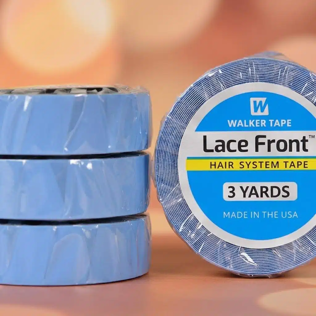 Double-sided tape for lace front wigs in a non-shiny finish