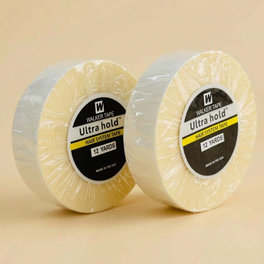 Translucent beige double-sided fixing tape for wigs and toupees