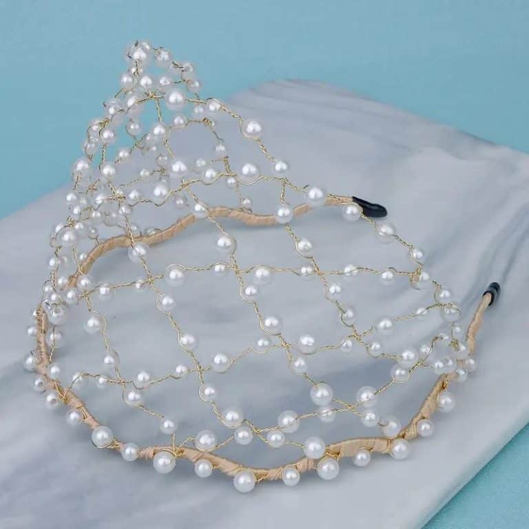 Serre-tete-de-Mariage-en-Forme-de-Diademe-Ajoure-a-Perles-galerie-6564-8