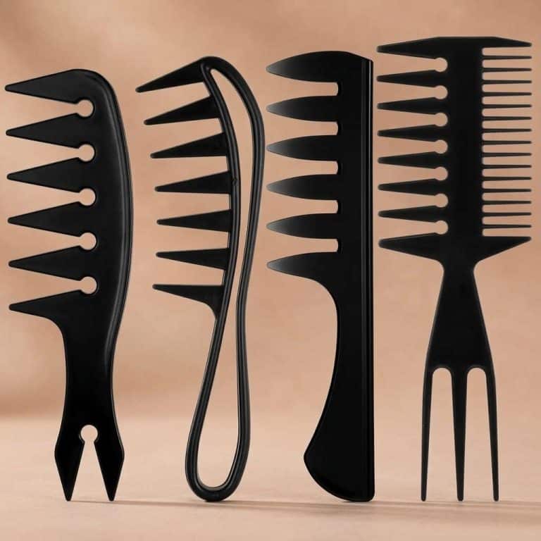 Set-de-4-Peignes-Demelants-Noirs-avec-Dents-Larges-picture-6294