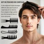 Set-de-4-Peignes-Demelants-Noirs-avec-Dents-Larges-technique-1628