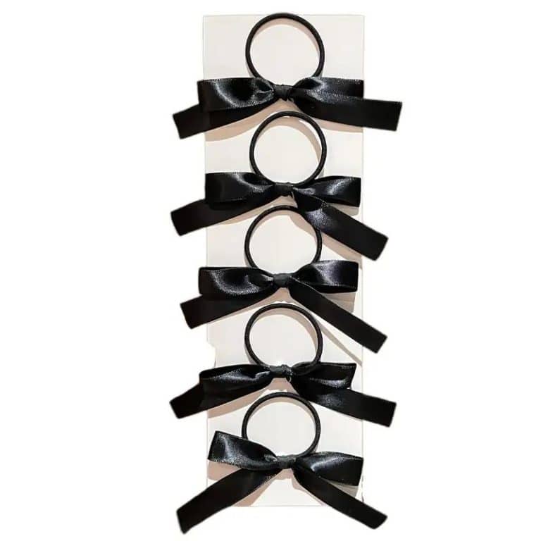 Set-de-5-Elastiques-pour-Cheveux-Ornes-de-Nuds-en-Satin-galerie-3193