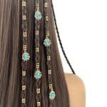 Set-de-Bijoux-pour-Tresses-avec-Pendentifs-a-Pierre-Turquoise-et-Perles-Tubulaires-galerie-4882